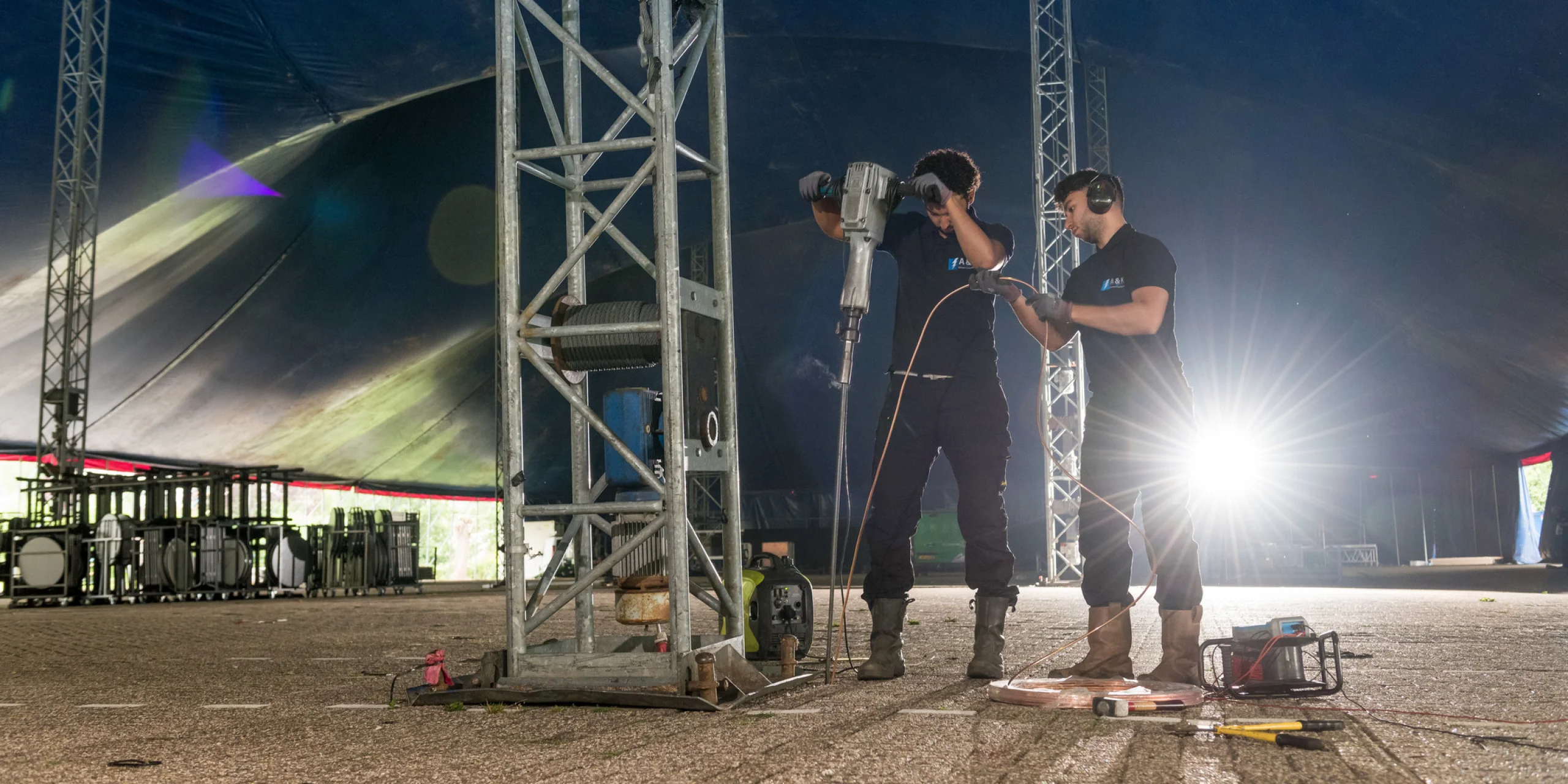 Bliksembeveiliging op Festival